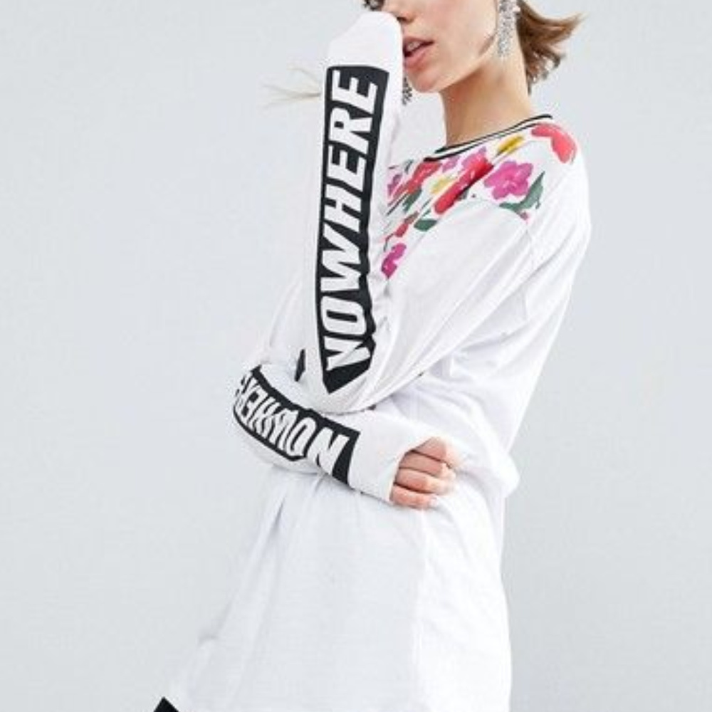 ASOS Cutabout Floral Nowhere print shirt-NWT